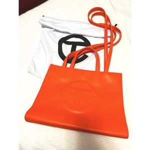 TELFAR - MEDIUM ORANGE SHOPPING BAG
